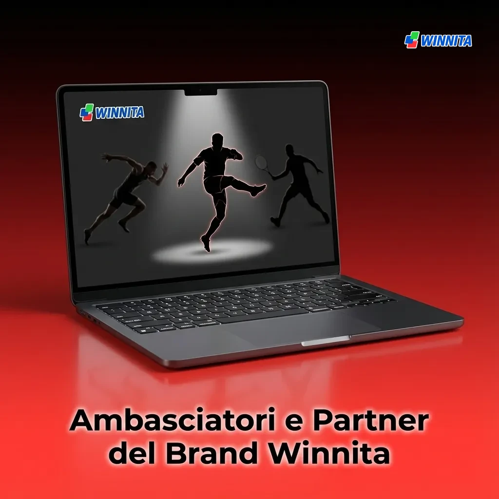 Loghi di partner Winnita con ex calciatori Serie A e brand di gaming come Pragmatic Play, Evolution Gaming e NetEnt
