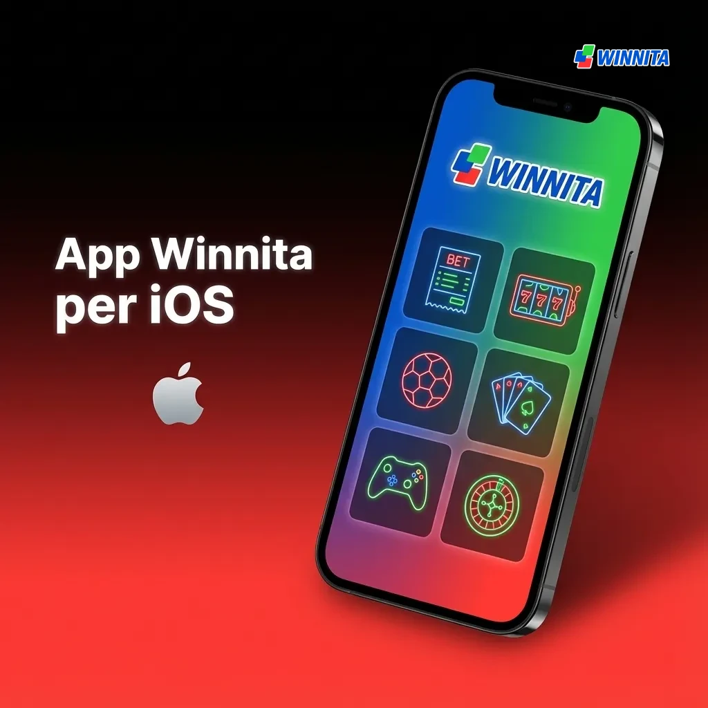 Winnita iOS app icon on iPhone screen showing betting and gaming features for mobile users