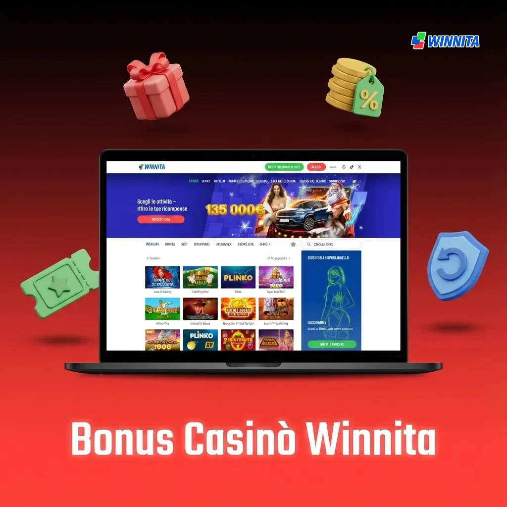 Winnita Casino promotional bonuses including weekly slot offers, daily cashback, reload bonuses, and Friday free spins.