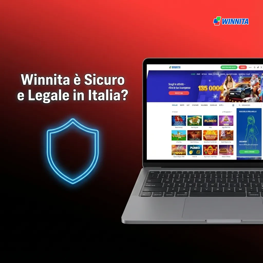 Winnita casino security features including Curaçao license, SSL encryption, and responsible gaming tools for Italian users