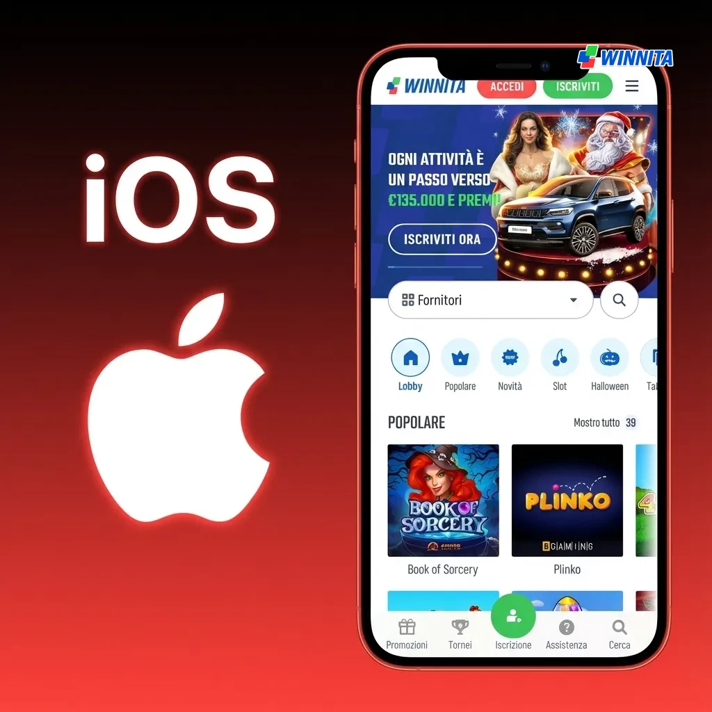 Screenshot of Winnita iOS app download process from App Store on iPhone showing installation steps